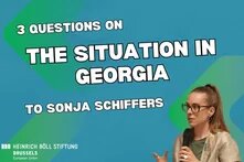 banner: the situation in Georgia and the photo of sonja schiffers