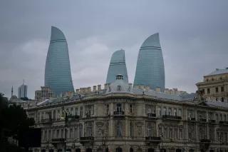 photo of baku, azerbaijan, building, and flame towers in Baku, Azerbaijan by Uladzislau Petrushkevich 