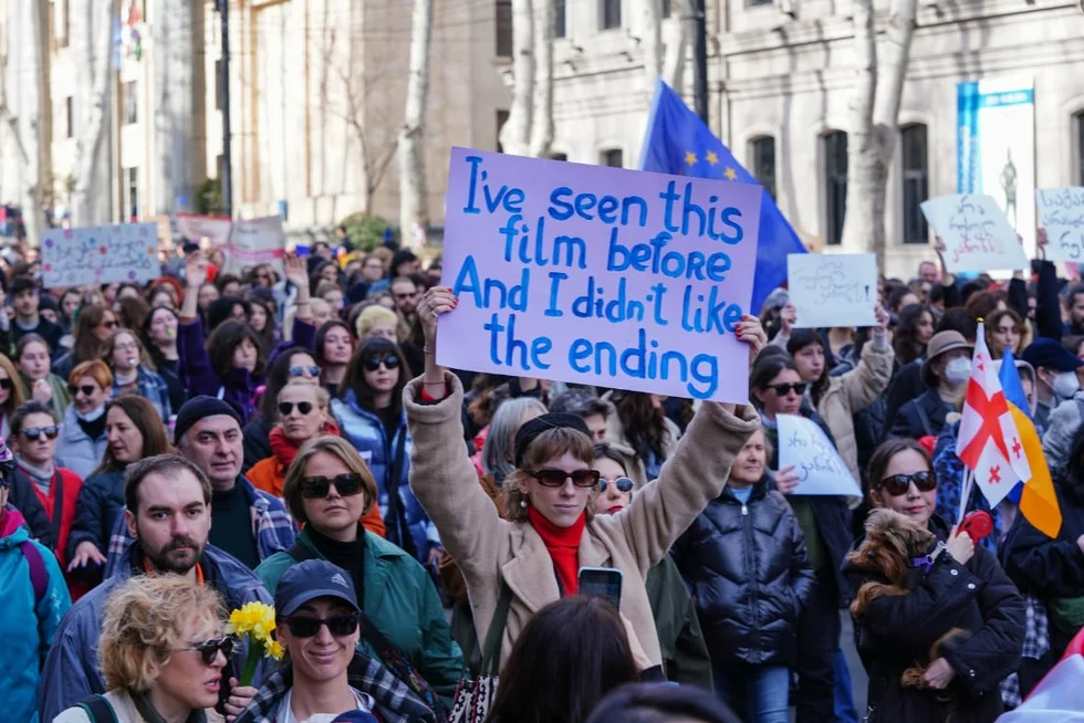 PHOTO FROM TBILISI PROTEST BY VAKHO KARELI