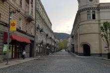  ცარიელი მარჯანიშვილის ქუჩა საგანგებო მდგომარეობის დროს. 23/04/2020