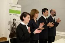 Art Group Bulioni's political performance at the 20th anniversary of the hbs in South Caucasus