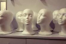 ფოტოზე გამოსახულია მანეკენები