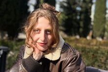 Blonde girl portrait.