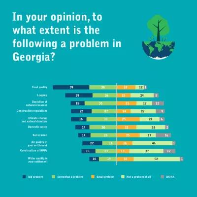 In your opinion to what extent is the following a problem in Georgia?