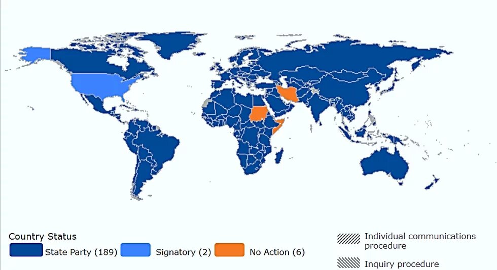 »Graphic: CEDAW-Country Status« author: STATUS OF RATIFICATION INTERACTIVE DASHBOARD, OHCHR