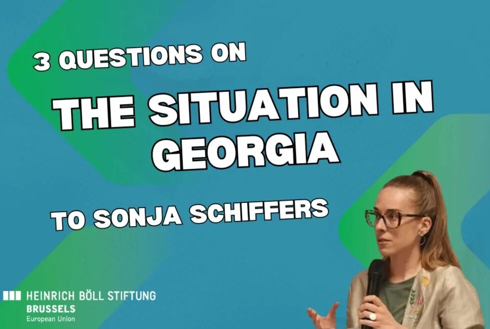 banner: the situation in Georgia and the photo of sonja schiffers