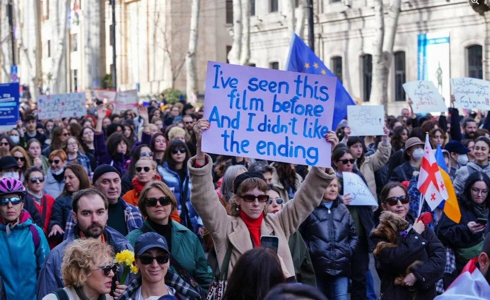 PHOTO FROM TBILISI PROTEST BY VAKHO KARELI