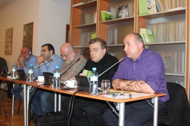 Speakers at the debate: Paata Zakareishvili, Mamuka Areshidze, Zviad Koridze, Giorgi Molodini, Oleg Panfilov Speakers at the debate: Paata Zakareishvili, Mamuka Areshidze, Zviad Koridze, Giorgi Molodini, Oleg Panfilov