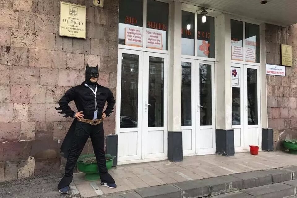 Comedian Narek Margaryan Armenian Comedian Narek Margaryan dressed as Batman